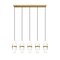 Z-Lite Cayden Linear Chandelier, 5-Light, 4.75in W x 42in L x 16.75in H, Modern Gold/Clear, Etched Opal 1946P-5L-MGLD - alternate 8